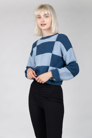 Dames - 24 colours GmbH - Pull - blauw - Truien - BLAUW