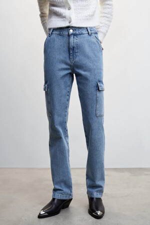 Dames - Mango - Straight jeans - mid blue denim - MANGO - MID BLUE DENIM