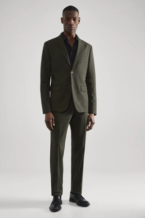 Dames - Mango - Blazer - groen - Promoties - GROEN