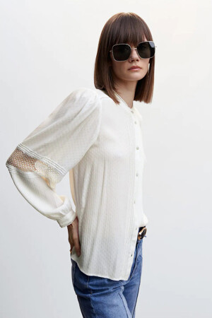 Dames - MANGO - Blouse - wit - Mango - wit