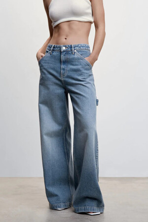 Dames - Mango - Wide jeans - denim - MANGO - DENIM