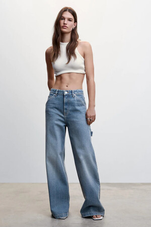 Dames - Mango - Wide jeans - denim - MANGO - DENIM