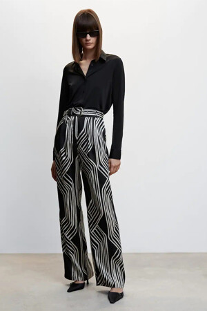 Femmes - Mango - Pantalon - noir - Pantalons - ZWART