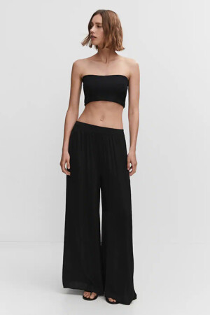 Femmes - MANGO - Pantalon color&eacute; - noir - Nouveau - noir