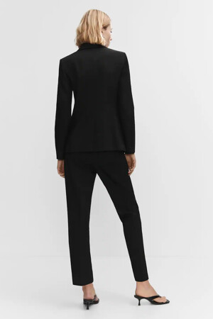 Femmes - MANGO - Pantalon color&eacute; - noir - Vêtements - noir