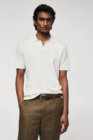 Femmes - Mango - Polo - blanc - Nouveautés - WIT