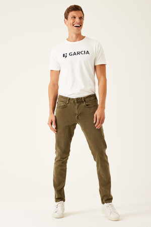 Hommes - GARCIA - Pantalon color&eacute; - kaki -  - KAHKI