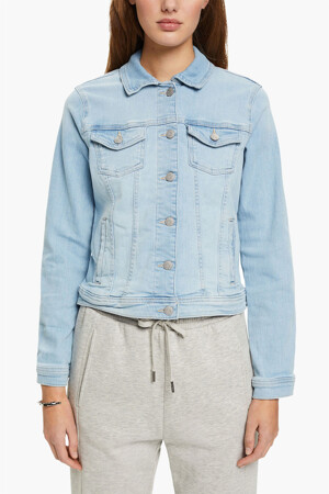 Femmes - Esprit - Veste en jean - bleu - Esprit - LIGHT BLUE DENIM