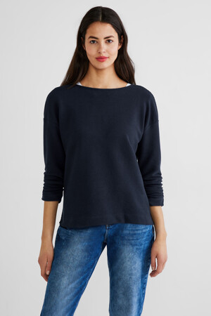 Dames - STREET ONE - T-shirt - blauw - Hoodies & Sweaters - blauw