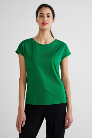 Femmes - STREET ONE - T-shirt - vert - Nouveau - VERT