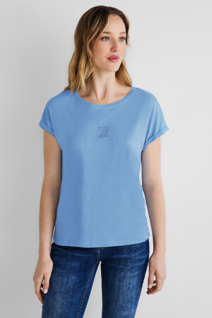 Femmes - STREET ONE - T-shirt - bleu - T-shirts & Tops - bleu