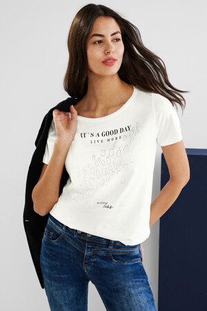 Femmes - STREET ONE - T-shirt - blanc - L’association du noir et blanc, un indémodable  - blanc