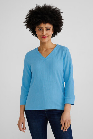Femmes - STREET ONE - T-shirt - bleu - T-shirts & Tops - bleu