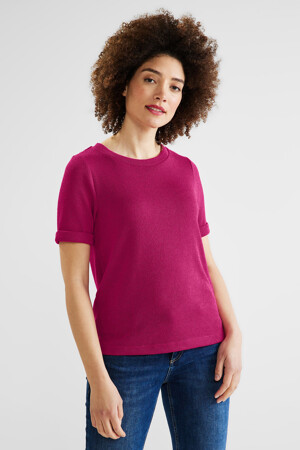 Femmes - STREET ONE - T-shirt - rose - T-shirts & Tops - rose