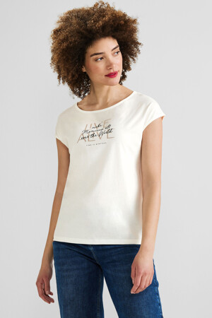 Femmes - STREET ONE - T-shirt - ecru - T-shirts & Tops - écru