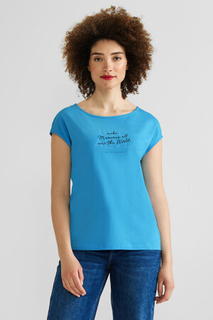 Femmes - STREET ONE - T-shirt - bleu - T-shirts & Tops - bleu
