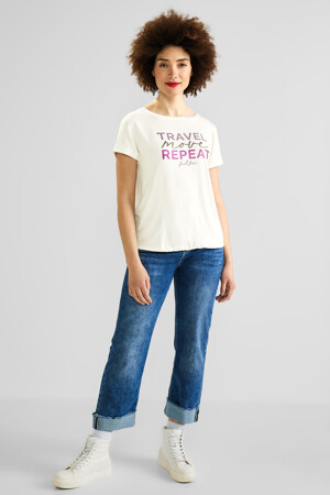 Femmes - STREET ONE - T-shirt - ecru - Promos - écru