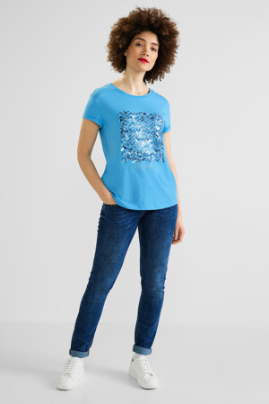 Femmes - STREET ONE - T-shirt - bleu - T-shirts & Tops - bleu