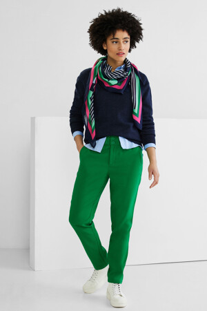 Femmes - STREET ONE - Pantalon color&eacute; - vert - Pantalons - VERT
