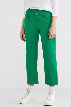 Femmes - STREET ONE - Pantalon color&eacute; - vert - STREET ONE - VERT