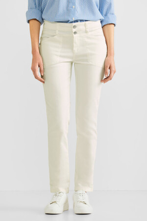 Femmes - STREET ONE - A376310_10108 OFFWHITE - Pantalons - blanc
