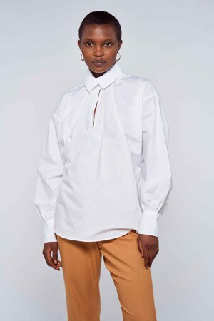 Femmes - Astrid Black Label - Blouse - blanc - Sustainable fashion - WIT