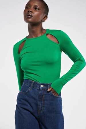 Dames - Astrid Black Label - T-shirt - groen - Promoties - GROEN