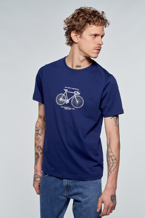 Dames - Cyclo Club Marcel - T-shirt - blauw - Valentijn Heren - BLAUW