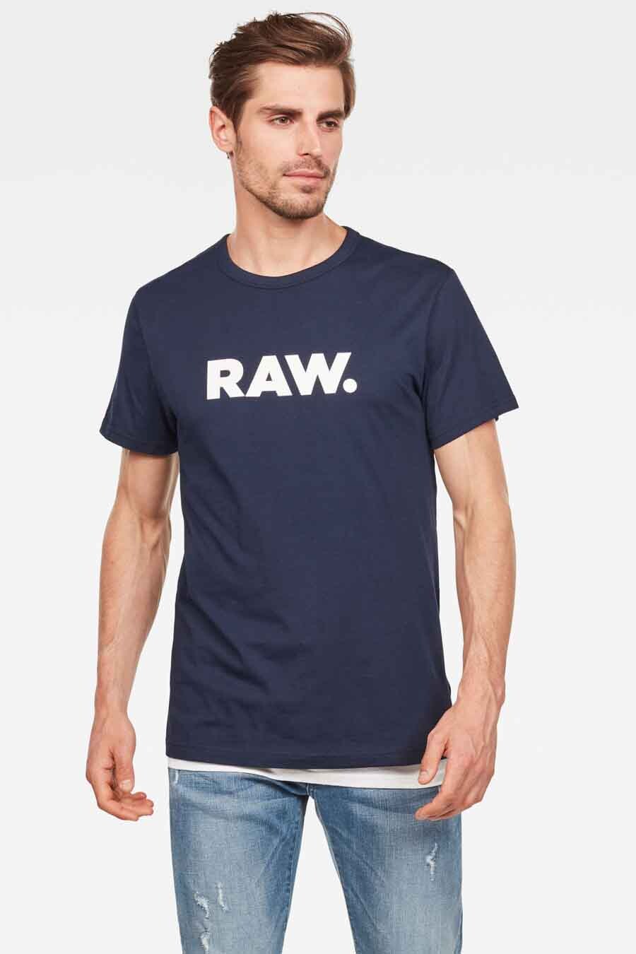 toezicht houden op rietje Relatie T-shirt (korte mouwen) Denim - G-Star RAW - D085128415_6067 SARTHO BLU | ZEB
