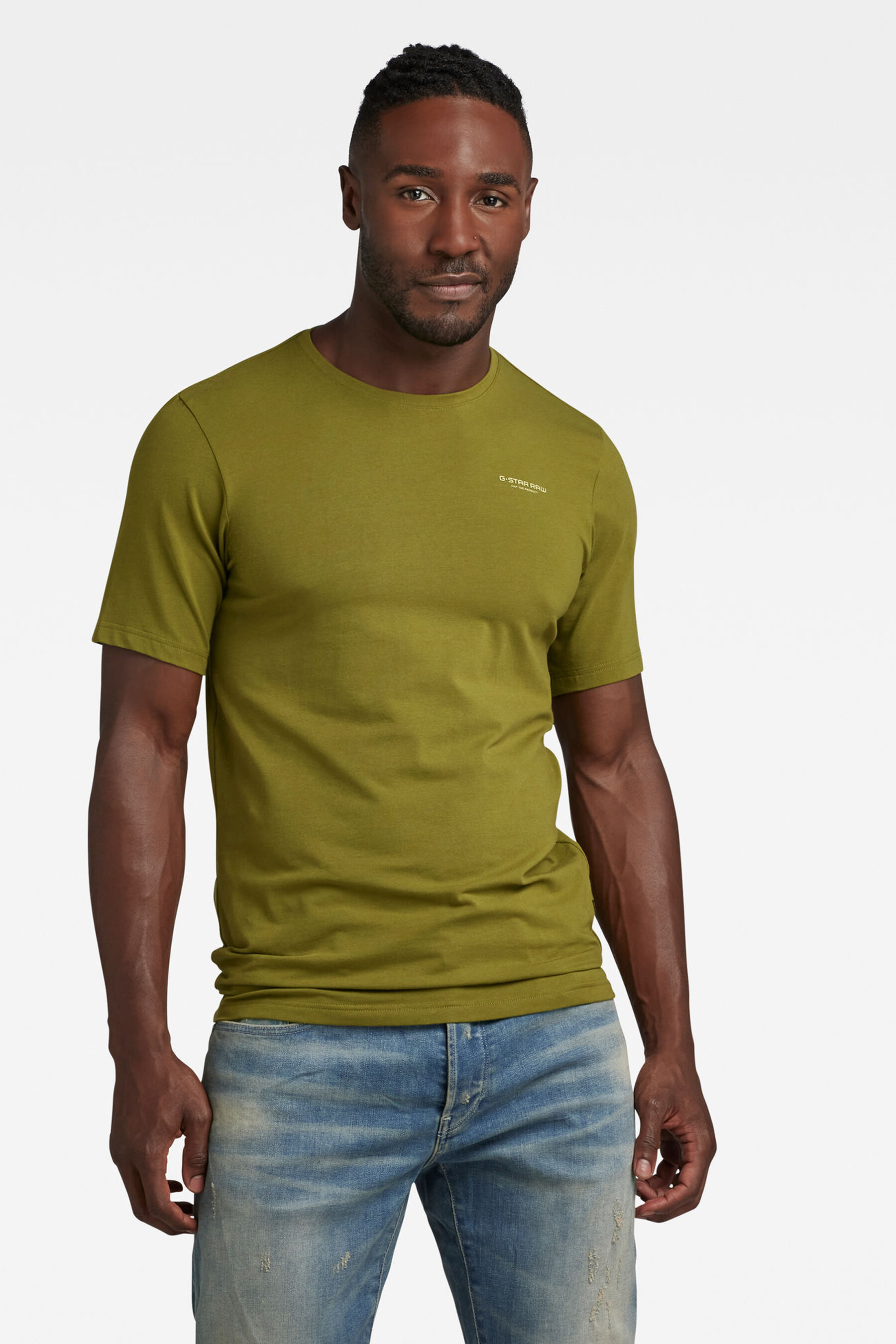 haakje Onrechtvaardig Eik T-shirt (korte mouwen) Groen - G-Star RAW - D19070C723_D612 AVOCADO | ZEB