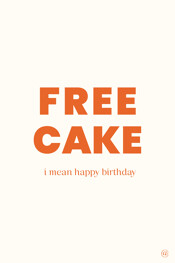 Dames -  - Digitale giftcard FREE CAKE -  - 
