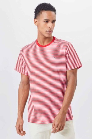 Heren - TOMMY JEANS - T-shirt - rood - Outlet heren - ROOD
