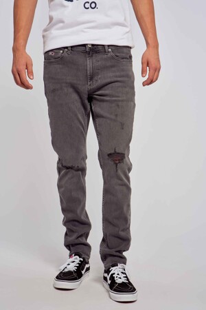 Dames - TOMMY JEANS - Tapered jeans - dark grey denim - Jeans - DARK GREY DENIM