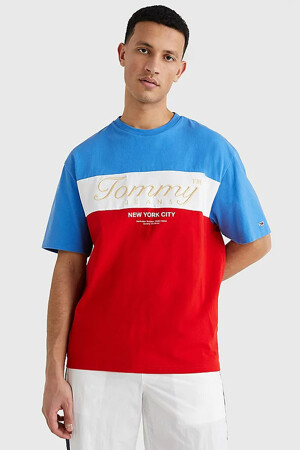 Dames - TOMMY JEANS - T-shirt - rood - Trends men - ROOD