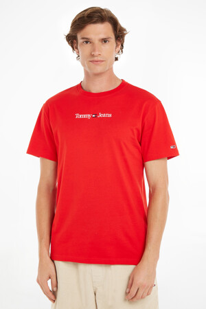 Dames - Tommy Jeans - T-shirt - rood - Tommy Hilfiger - rood
