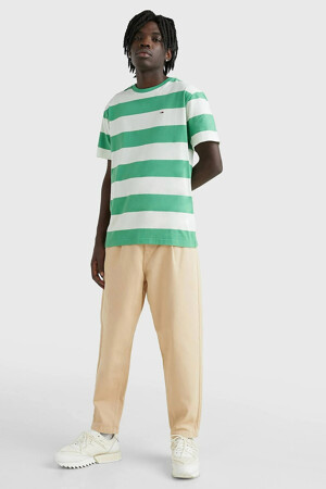 Femmes - Tommy Jeans - T-shirt - vert - Lignes & rayures  - vert