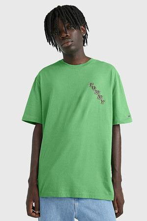 Dames - TOMMY JEANS - T-shirt - groen - Tommy Jeans - GROEN