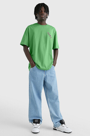 Dames - TOMMY JEANS - T-shirt - groen - Tommy Jeans - GROEN