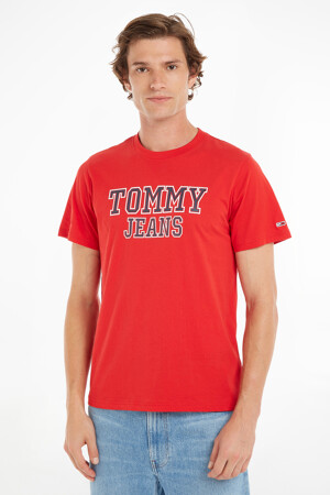Dames - TOMMY JEANS - T-shirt - rood - Promoties - ROOD