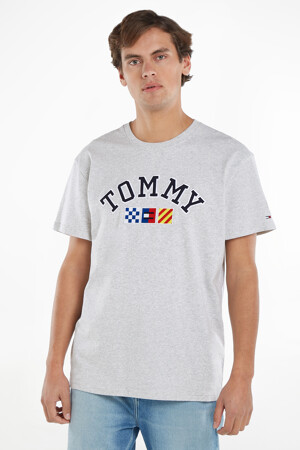 Dames - TOMMY JEANS - T-shirt - grijs - Nieuwe collectie - GRIJS