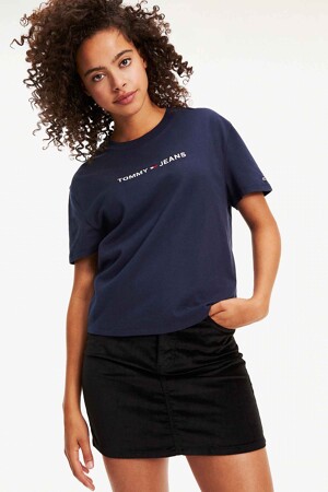 Femmes - TOMMY JEANS - T-shirt - bleu -  - BLAUW