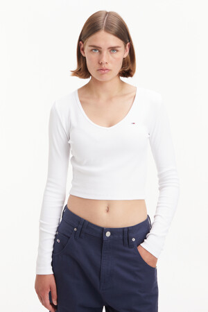 Femmes - Tommy Jeans - T-shirt - blanc - T-shirts & Tops - blanc
