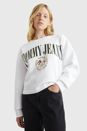Dames - TOMMY JEANS - Sweater - wit - Tommy Jeans - WIT