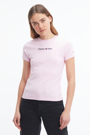 Dames - Tommy Jeans - T-shirt - roze - Tommy Hilfiger - roze