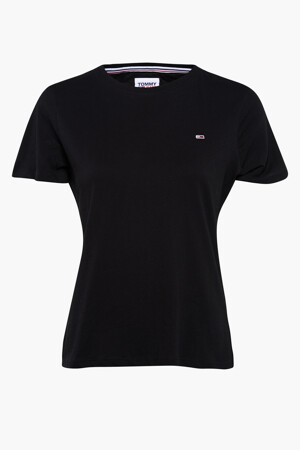 Dames - TOMMY JEANS - T-shirt - zwart - Tommy Jeans - ZWART