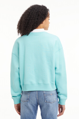 Dames - TOMMY JEANS - Sweater - groen - Tommy Jeans - GROEN