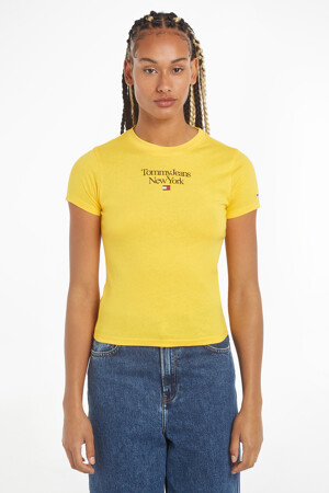 Dames - Tommy Jeans - T-shirt - geel - HILFIGER DENIM - geel