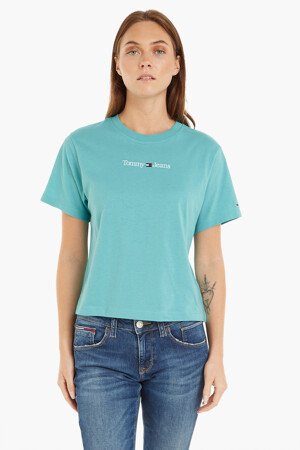 Femmes - TOMMY JEANS - T-shirt - vert - Tommy Jeans - GROEN