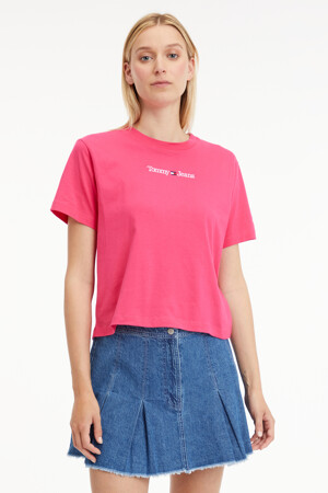 Femmes - Tommy Jeans - T-shirt - rose - La couleur a plus d’impact que les mots  - rose