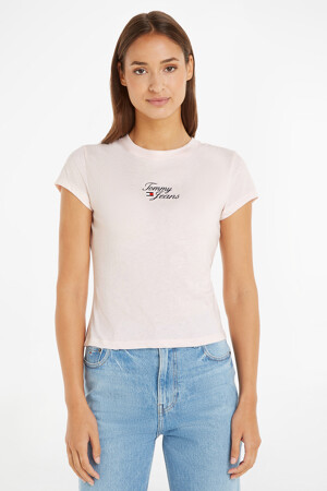 Dames - Tommy Jeans - T-shirt - roze - HILFIGER DENIM - roze